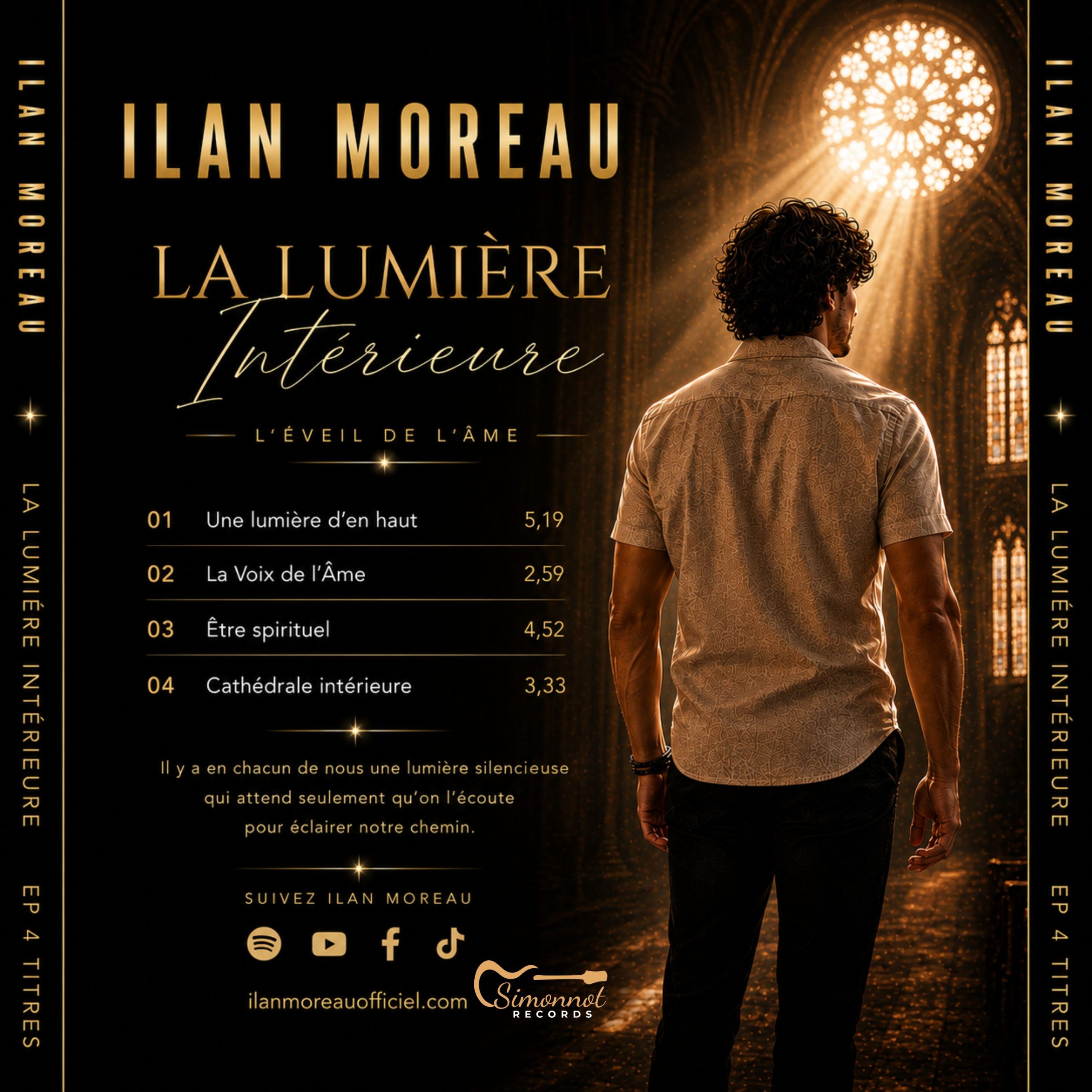 Liste des titres de l'EP La lumière intérieure Ilan Moreau